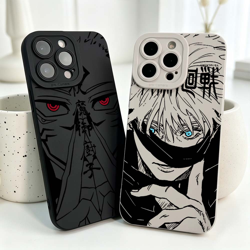 Phone Cases Xs Iphone - غطاء سيليكون أنيق بتصميم أنمي جوجوتسو