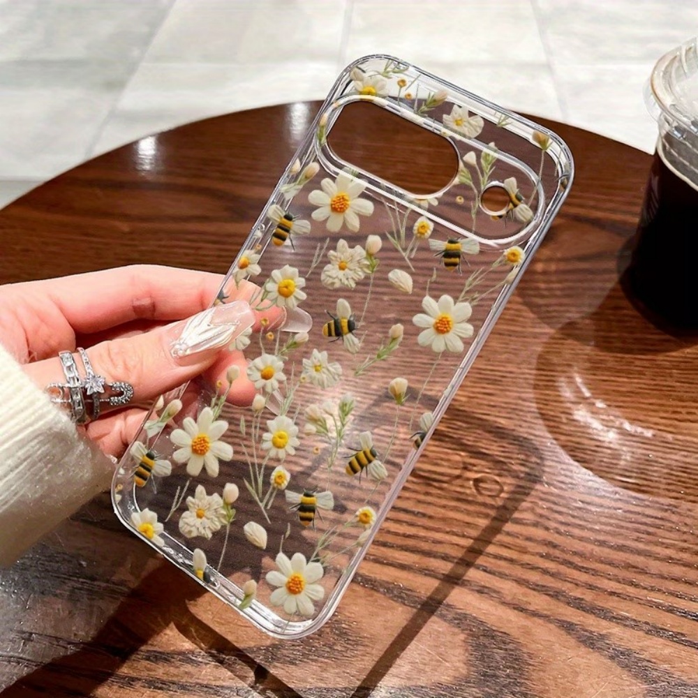 Phone Cases Google Pixel 10 - غطاء هاتف شفاف ناعم بنمط نحلة