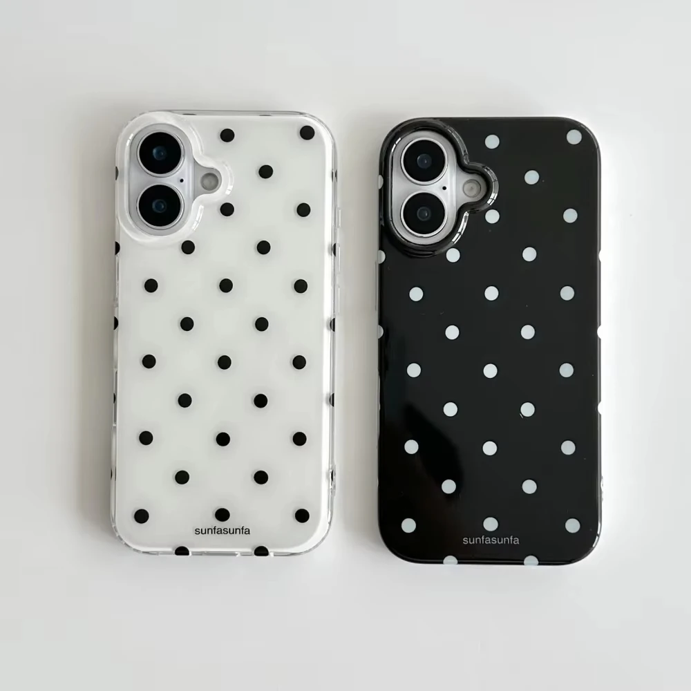 الحد الأدنى أبيض وأسود منقطة ج - مراجعة Phone Cases Unique وسعره