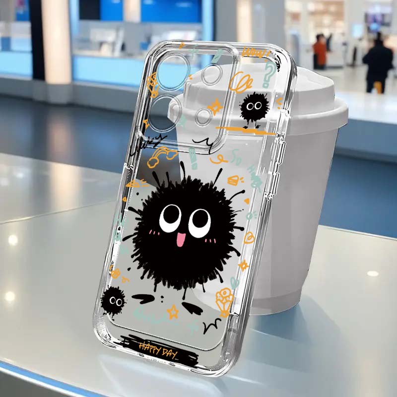غطاء هاتف شفاف من TPU بنمط كرة - مراجعة Xiaomi Poco X6 وسعره